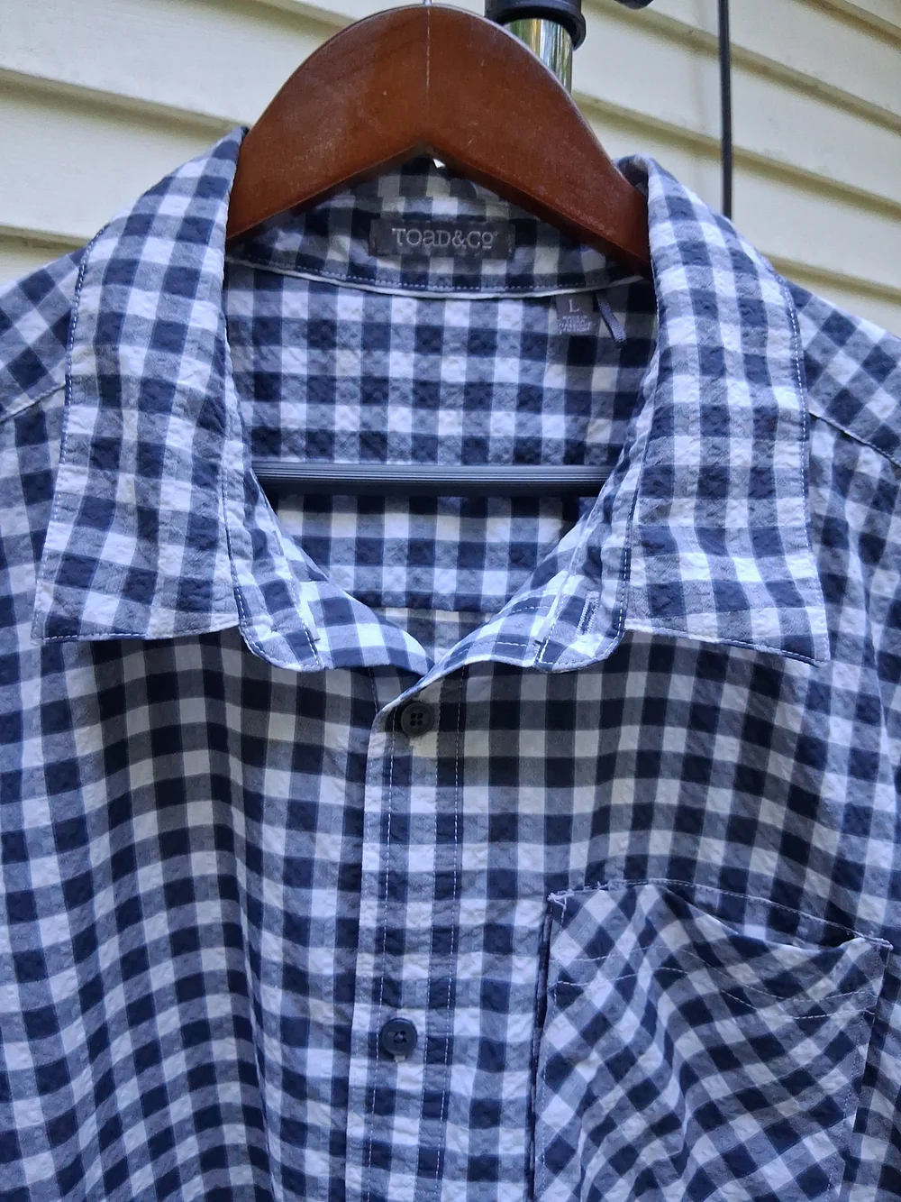 Toad & Co  Men’s Button Up Shirt Short Sleeve Casual Plaid Size Large